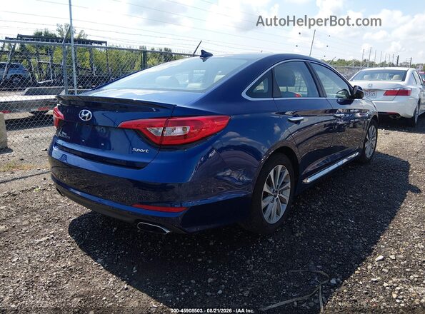 5NPE34AF4HH548217 2017 HYUNDAI SONATA Синий Задняя правая четверть