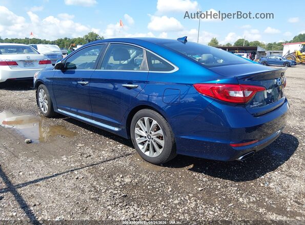 5NPE34AF4HH548217 2017 HYUNDAI SONATA Синий Задняя левая четверть
