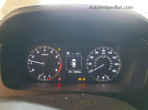 5NPE34AF4HH590550 2017 HYUNDAI SONATA Silver ხელსაწყოთა პანელის ხედი