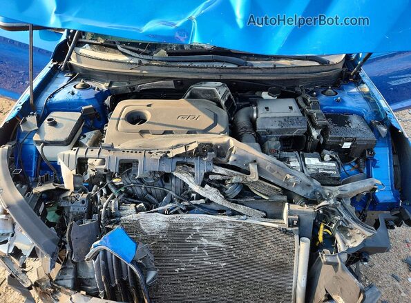 5NPE34AF4JH598203 2018 HYUNDAI SONATA Blue უკანა სალონის ხედი