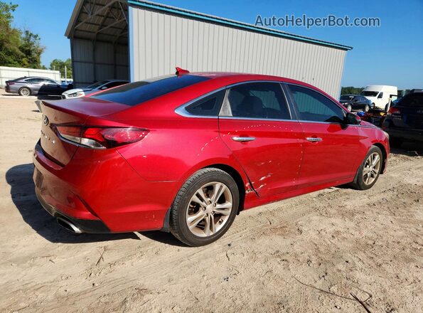 5NPE34AF4JH612116 2018 HYUNDAI SONATA Red Задня права чверть