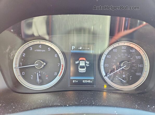 5NPE34AF4JH612116 2018 HYUNDAI SONATA Red Вид щитка приладів