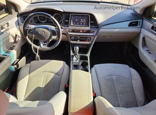5NPE34AF4JH612116 2018 HYUNDAI SONATA Red Вид панелі приладів