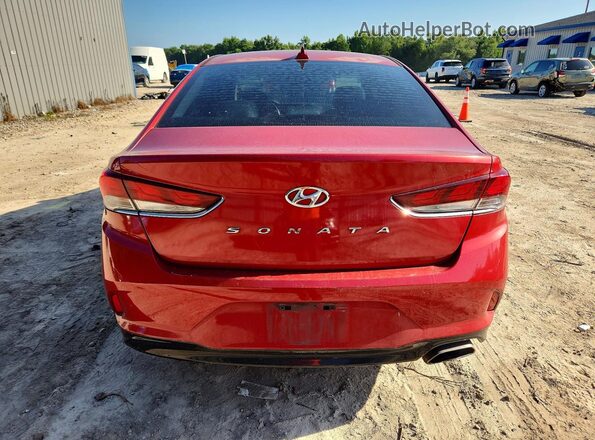 5NPE34AF4JH612116 2018 HYUNDAI SONATA Red Вид ззаду