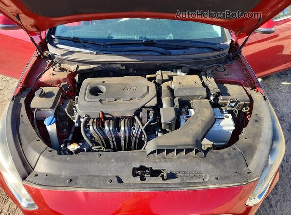 5NPE34AF4JH612116 2018 HYUNDAI SONATA Red Вид задньої частини салону