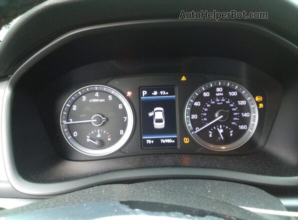 5NPE34AF4JH613265 2018 HYUNDAI SONATA Silver Widok zestawu wskaźników
