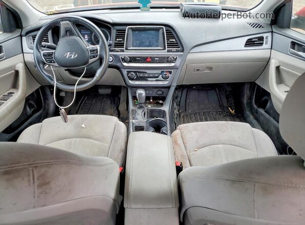 5NPE34AF4JH631457 2018 HYUNDAI SONATA Red Вид панелі приладів