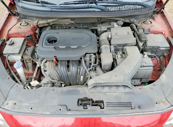 5NPE34AF4JH631457 2018 HYUNDAI SONATA Red Вид задньої частини салону