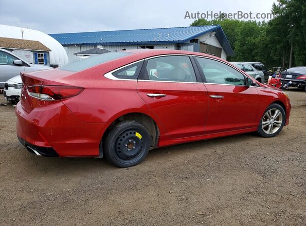 5NPE34AF4JH631457 2018 HYUNDAI SONATA Red Задня права чверть