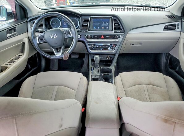 5NPE34AF4JH635900 2018 HYUNDAI SONATA White Вид панелі приладів