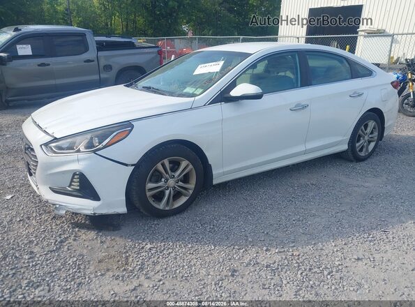 5NPE34AF4JH657234 2018 HYUNDAI SONATA White Vista tres cuartos delantera izquierda