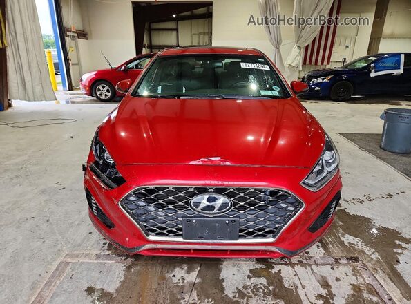 5NPE34AF4KH761417 2019 HYUNDAI SONATA Red Widok z przodu