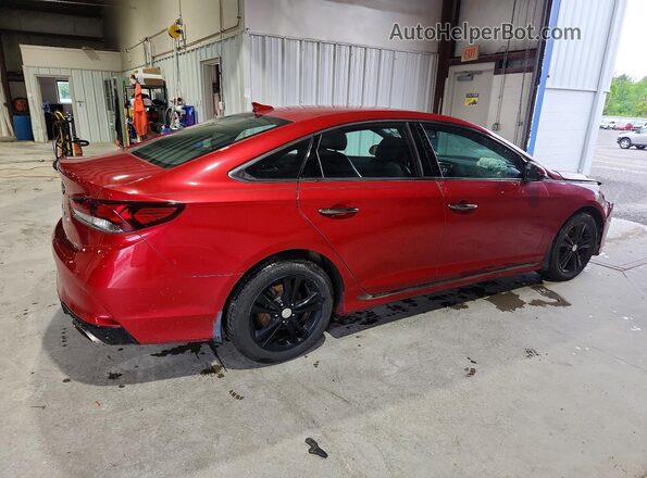 5NPE34AF4KH761417 2019 HYUNDAI SONATA Red Tył prawy