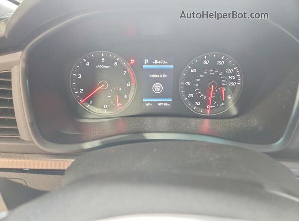 5NPE34AF4KH761417 2019 HYUNDAI SONATA Red Widok zestawu wskaźników