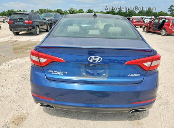 5NPE34AF5GH289865 2016 HYUNDAI SONATA Blue Widok z tyłu