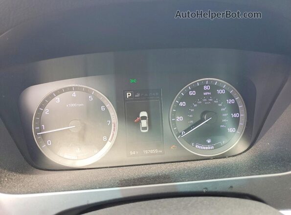 5NPE34AF5GH289865 2016 HYUNDAI SONATA Blue Widok zestawu wskaźników