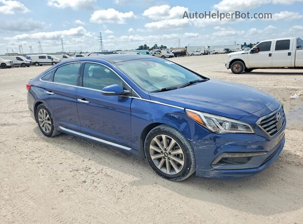 5NPE34AF5GH289865 2016 HYUNDAI SONATA Blue Przód prawy