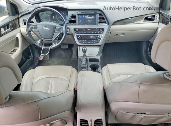 5NPE34AF5GH289865 2016 HYUNDAI SONATA Blue Widok deski rozdzielczej