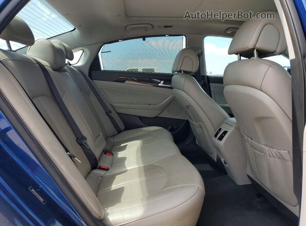 5NPE34AF5GH289865 2016 HYUNDAI SONATA Blue Widok tylnych siedzeń