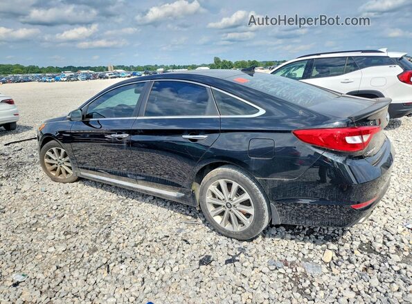 5NPE34AF5GH303554 2016 HYUNDAI SONATA Black Հետևի ձախ