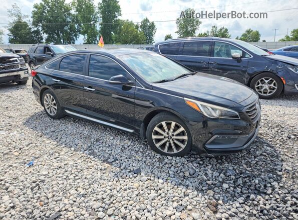 5NPE34AF5GH303554 2016 HYUNDAI SONATA Black Առջևի աջ