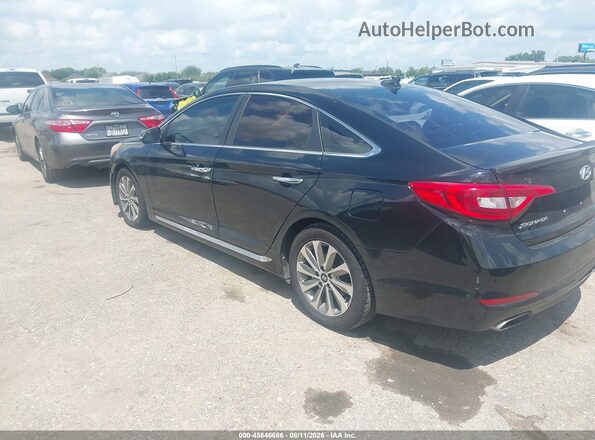 5NPE34AF5GH362202 2016 HYUNDAI SONATA Black Tył lewy