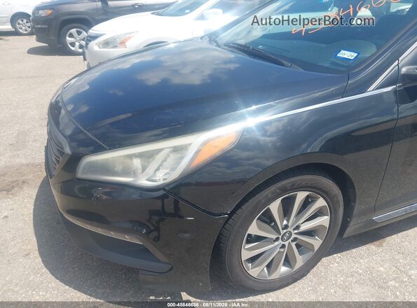 5NPE34AF5GH362202 2016 HYUNDAI SONATA Black Widok z przodu