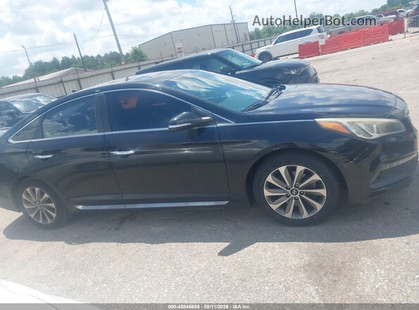 5NPE34AF5GH362202 2016 HYUNDAI SONATA Black Widok wnętrza z tyłu