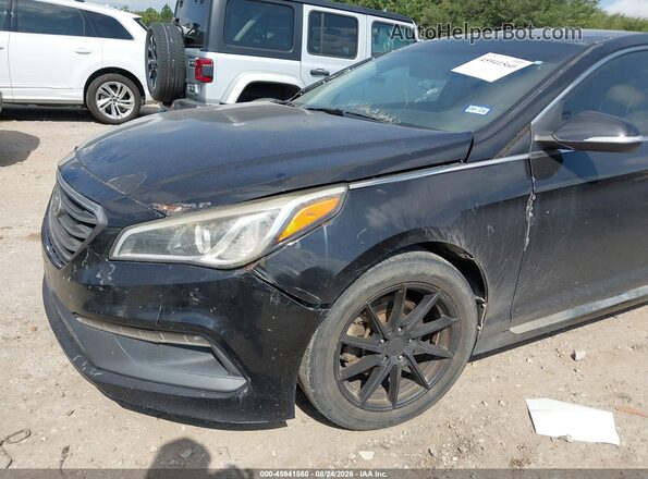 5NPE34AF5GH374527 2016 HYUNDAI SONATA Black წინა ხედი