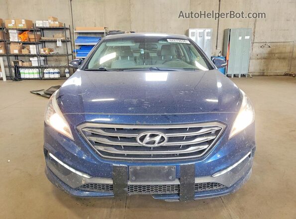 5NPE34AF5GH433480 2016 HYUNDAI SONATA Blue Front view
