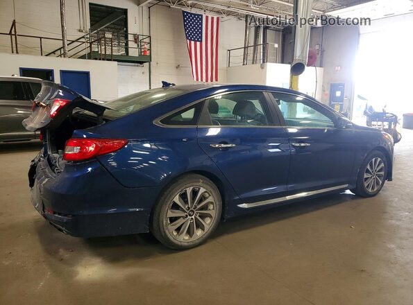 5NPE34AF5GH433480 2016 HYUNDAI SONATA Blue Rear right