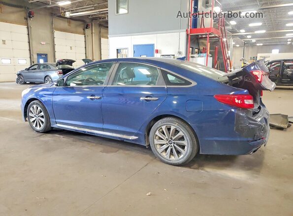 5NPE34AF5GH433480 2016 HYUNDAI SONATA Blue Rear left
