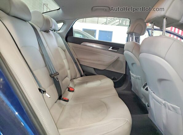 5NPE34AF5GH433480 2016 HYUNDAI SONATA Blue Rear seats view