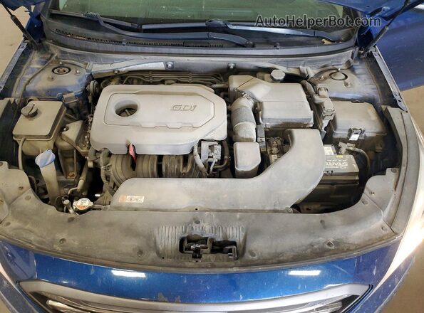 5NPE34AF5GH433480 2016 HYUNDAI SONATA Blue Rear interior view