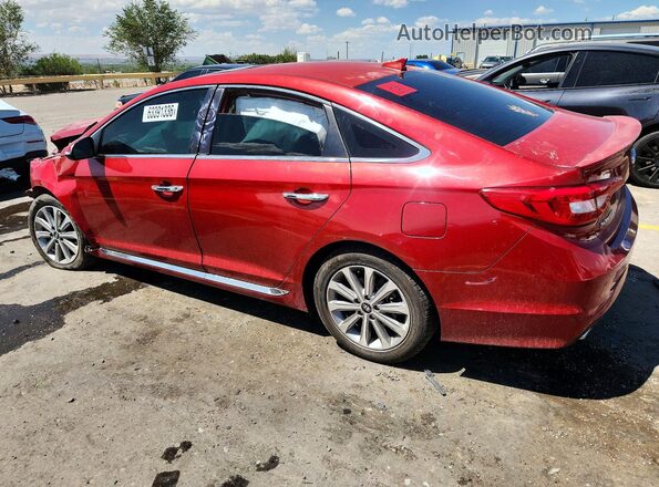 5NPE34AF5HH455674 2017 HYUNDAI SONATA Red Rear left