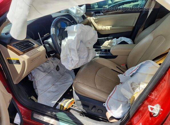 5NPE34AF5HH455674 2017 HYUNDAI SONATA Red Front interior view