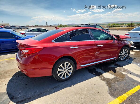5NPE34AF5HH455674 2017 HYUNDAI SONATA Red Rear right