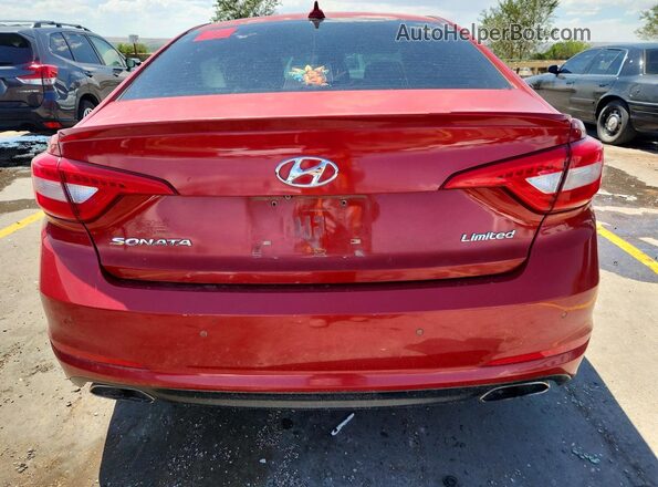 5NPE34AF5HH455674 2017 HYUNDAI SONATA Red Rear view