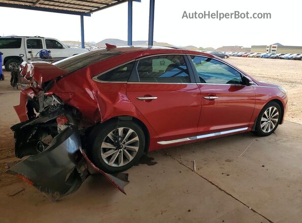 5NPE34AF5HH459059 2017 HYUNDAI SONATA Red Задня права чверть