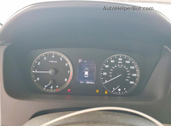 5NPE34AF5HH459059 2017 HYUNDAI SONATA Red Вид щитка приладів