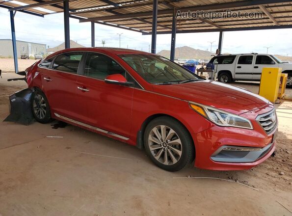 5NPE34AF5HH459059 2017 HYUNDAI SONATA Red Передня права чверть