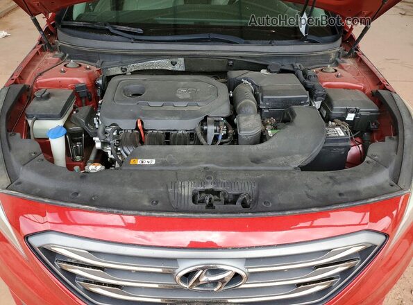 5NPE34AF5HH459059 2017 HYUNDAI SONATA Red Вид задньої частини салону