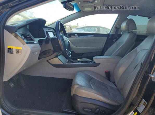 5NPE34AF5HH466254 2017 HYUNDAI SONATA Black Front interior view