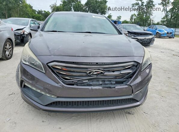 5NPE34AF5HH480512 2017 HYUNDAI SONATA Gray Вид спереду