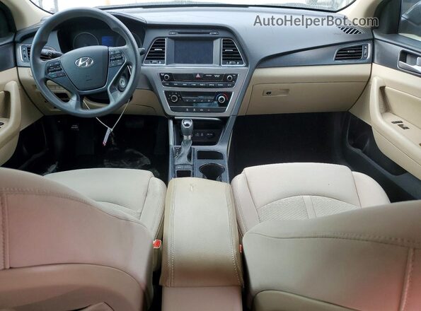 5NPE34AF5HH480512 2017 HYUNDAI SONATA Gray Вид панелі приладів