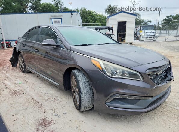 5NPE34AF5HH480512 2017 HYUNDAI SONATA Gray Передня права чверть