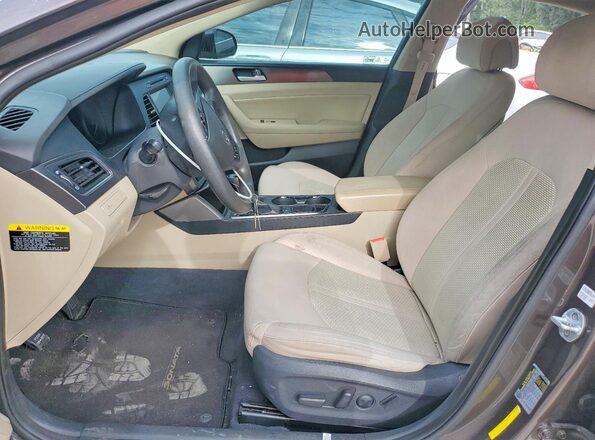 5NPE34AF5HH480512 2017 HYUNDAI SONATA Gray Вид салону спереду