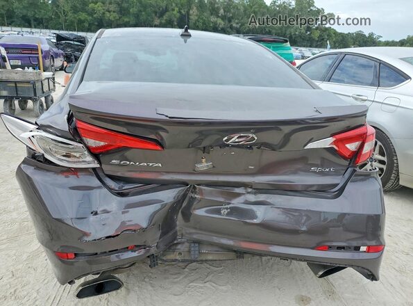 5NPE34AF5HH480512 2017 HYUNDAI SONATA Gray Вид ззаду