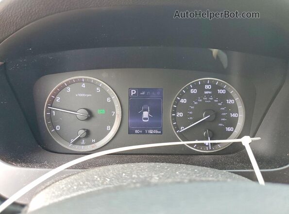 5NPE34AF5HH480512 2017 HYUNDAI SONATA Gray Вид щитка приладів