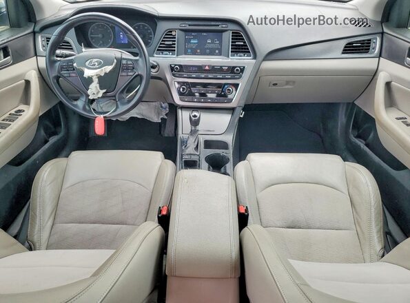 5NPE34AF5HH502329 2017 HYUNDAI SONATA Silver Առջևի վահանակի տեսք